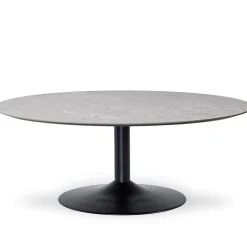 Miles Soffbord Ø 110 cm Sandstenslaminat, Trumpfot