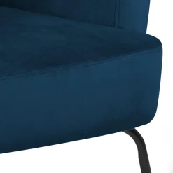 Mischa Loungefåtölj Vic tyg Marinblå