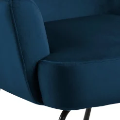 Mischa Loungefåtölj Vic tyg Marinblå
