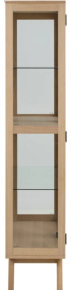 Molde Vitrinskåp 192x94x40 cm Vitpigemnterad Ek