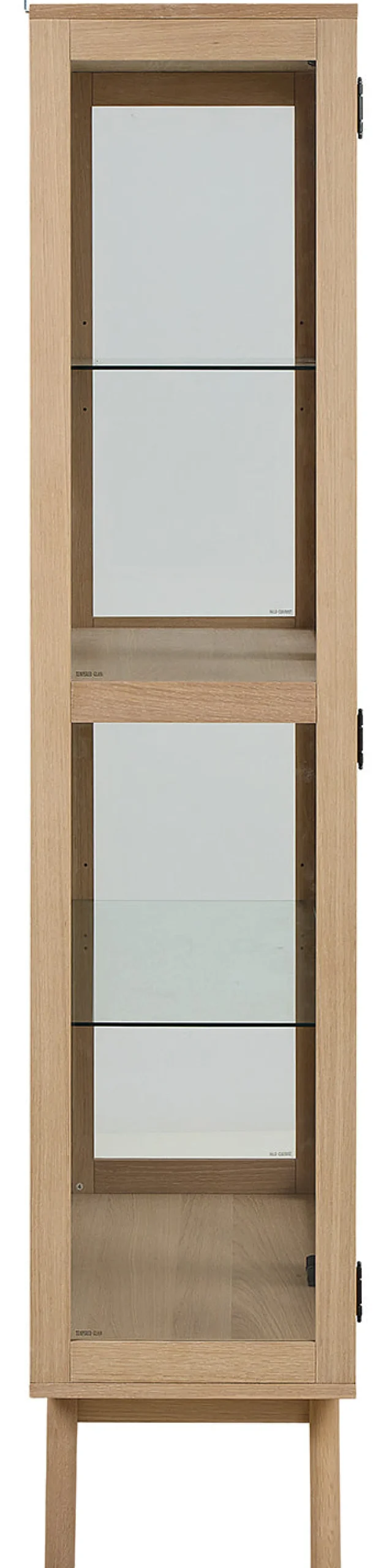 Molde Vitrinskåp 192x94x40 cm Vitpigemnterad Ek
