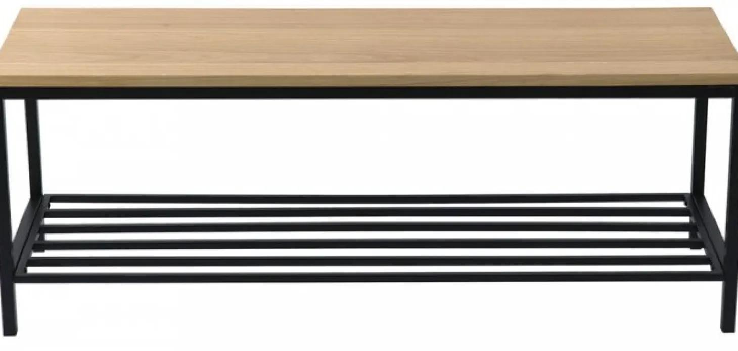 Mondo Bänk med skoställ ek/svart