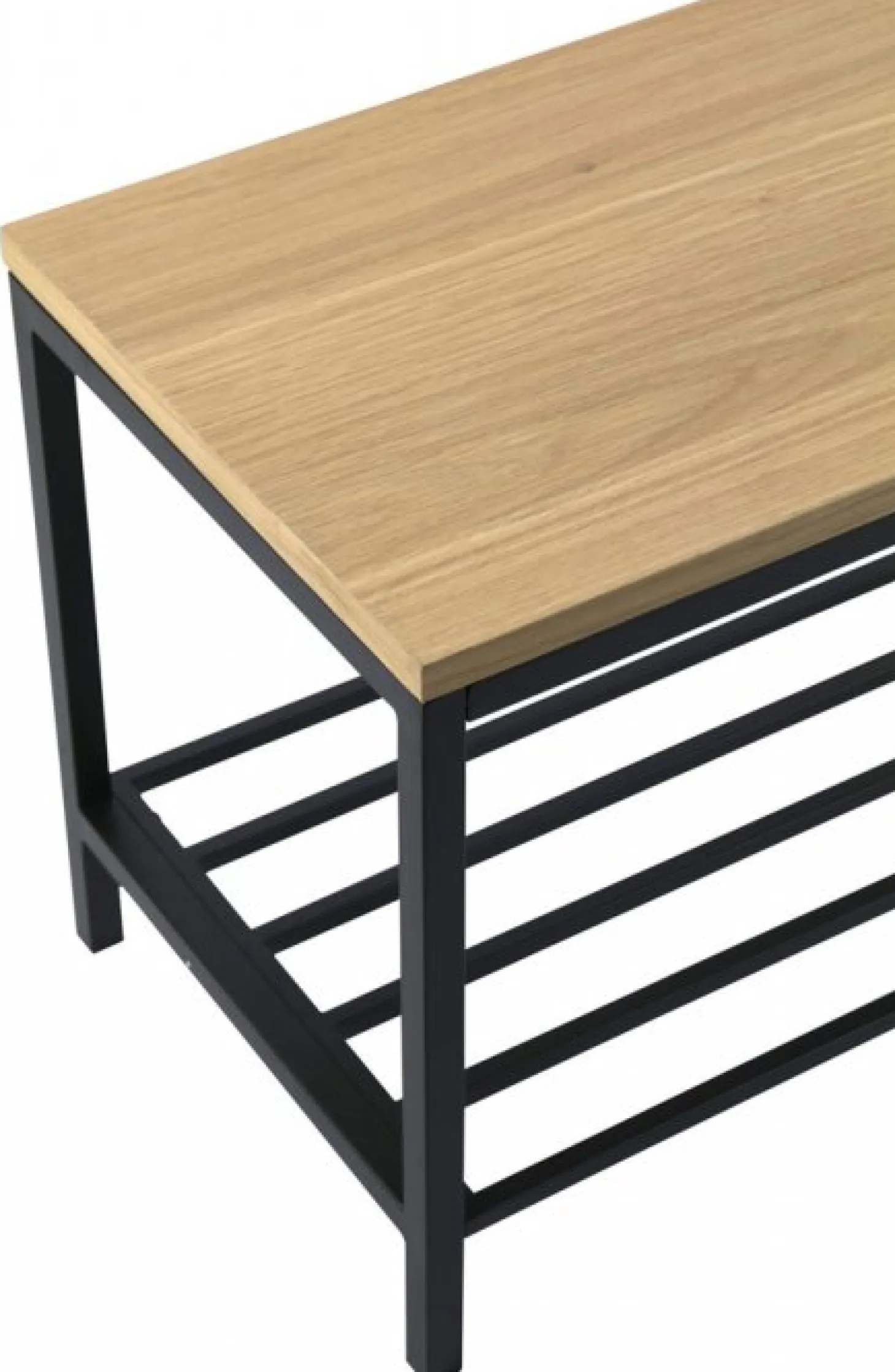 Mondo Bänk med skoställ ek/svart