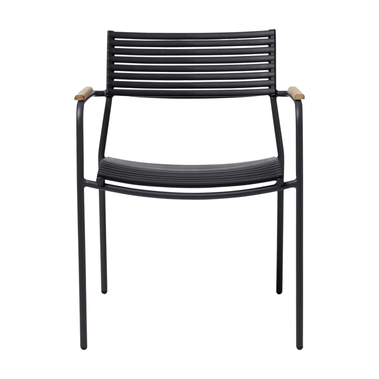 Mood Air Trädgårdsstol i Teak och Aluminium med Armstöd Antracit