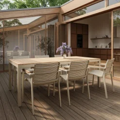 Mood Extreme bord 208x100 cm Sandy Grey/Teak