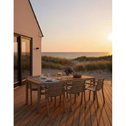 Mood Extreme bord 208x100 cm Sandy Grey/Teak
