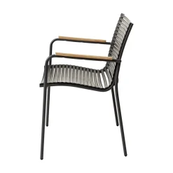 Mood Trädgårdsstol i Teak och Aluminium Svart
