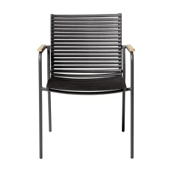 Mood Trädgårdsstol i Teak och Aluminium Svart
