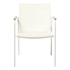 Mood Trädgårdsstol i Teak och Aluminium Vit