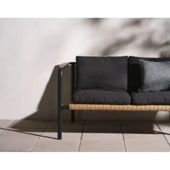 Motty 2-sits Soffa 140x76 cm Svart/Teddy Black