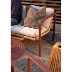 Motty 2-sits Soffa 140x76 cm Zin Red/Teddy Beige