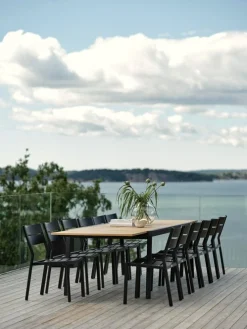 Naos Matbord 220-320 cm Svart/Teak