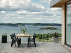 Naos Matbord 220-320 cm Svart/Teak