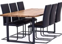 Narvik Matbord Ek/Svart 210cm