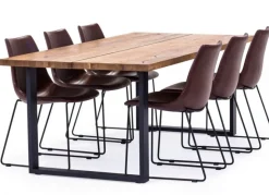 Narvik Matbord Ek/Svart 210cm