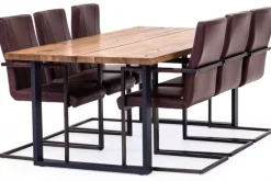 Narvik Matbord Ek/Svart 210cm