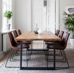 Narvik Matbord Ek/Svart 210cm