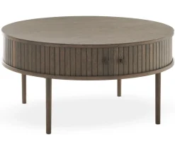 Nilo Soffbord Rund 90 cm Brun Ek