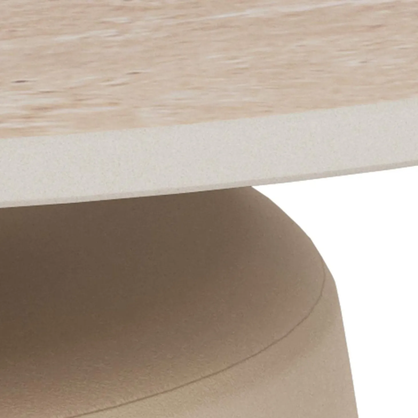 Nimbus soffbord Keramik Beige 70 cm Runt