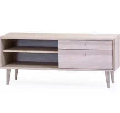 Nordik Mediabänk 120cm Vitoljad ek