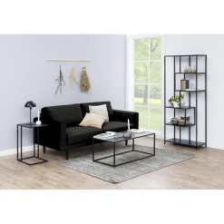 Notting Hill Bokhylla Asymmetrisk 185x77x35 cm Svart Ask