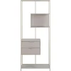 Notting Hill Bokhylla med 2 Lådor 185x77x35 cm Grå