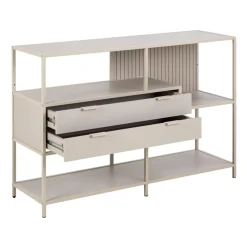 Notting Hill Bokhylla med 2 Lådor 78x114x35 cm Grå