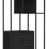 Notting Hill Bokhylla med 2 Lådor 185x77x35 cm Svart