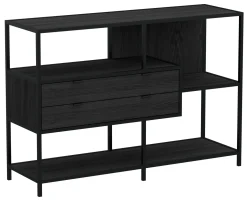 Notting Hill Bokhylla med 2 Lådor 78x114x35 cm Svart