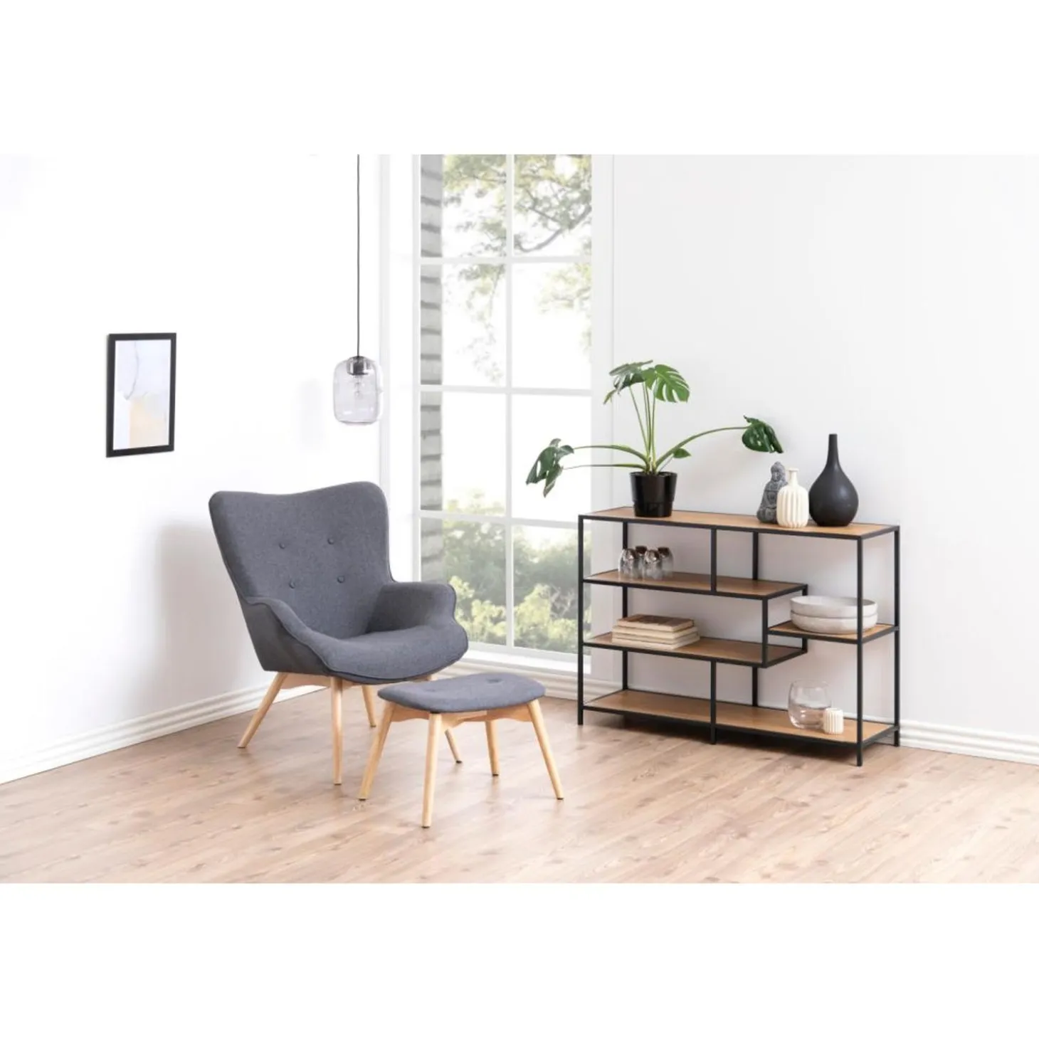 Notting Hill Bokhylla 78x114x35 cm Ek