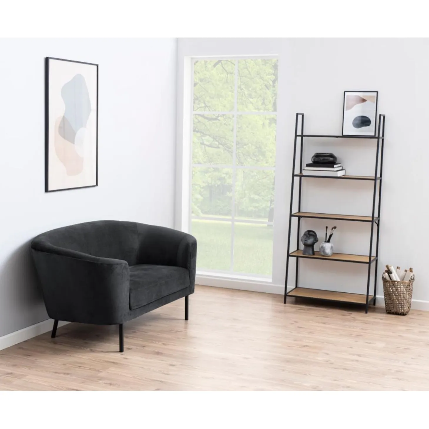 Notting Hill Bokhylla 174x77x36 cm Ek