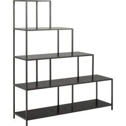 Notting Hill Bokhylla 150x135x35 cm Svart Ask