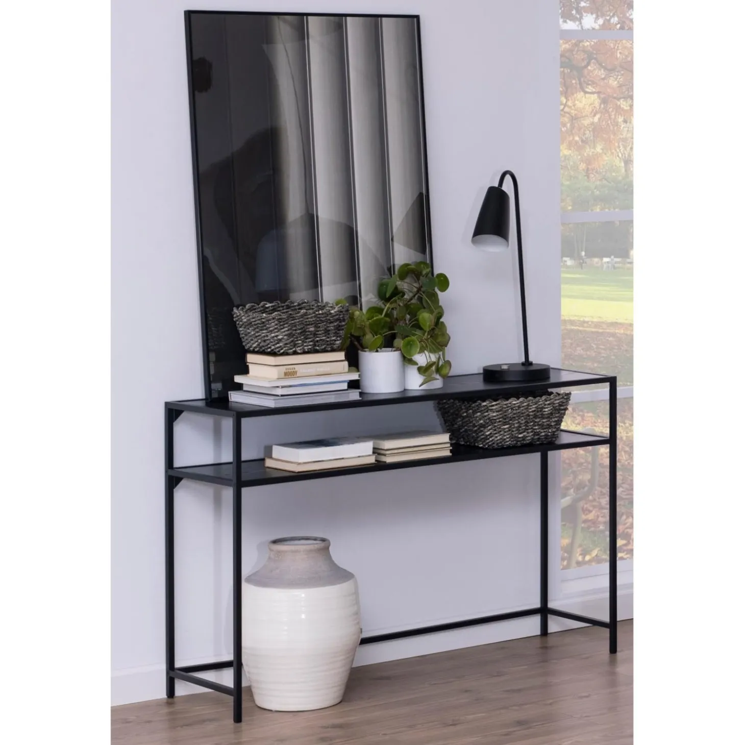 Notting Hill Konsolbord 120x35 cm Svart Ask
