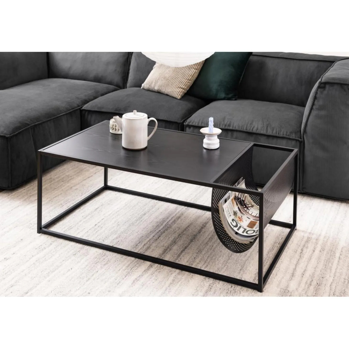 Notting Hill Soffbord 110x60 cm Svart Ask