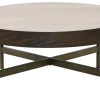 Novum Soffbord 90 cm Rund Brun / Bronz / Keramisk Travertin