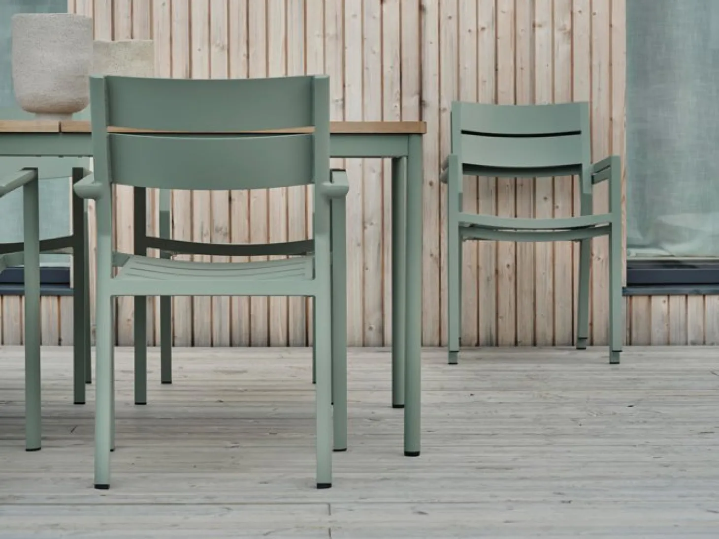Nox Bord 240x90 cm Grön / Teak