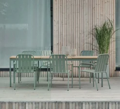 Nox Bord 240x90 cm Grön / Teak
