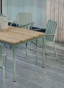 Nox Bord 240x90 cm Grön / Teak