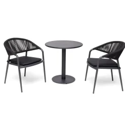 Näsby Cafébord Ø70 cm Svart