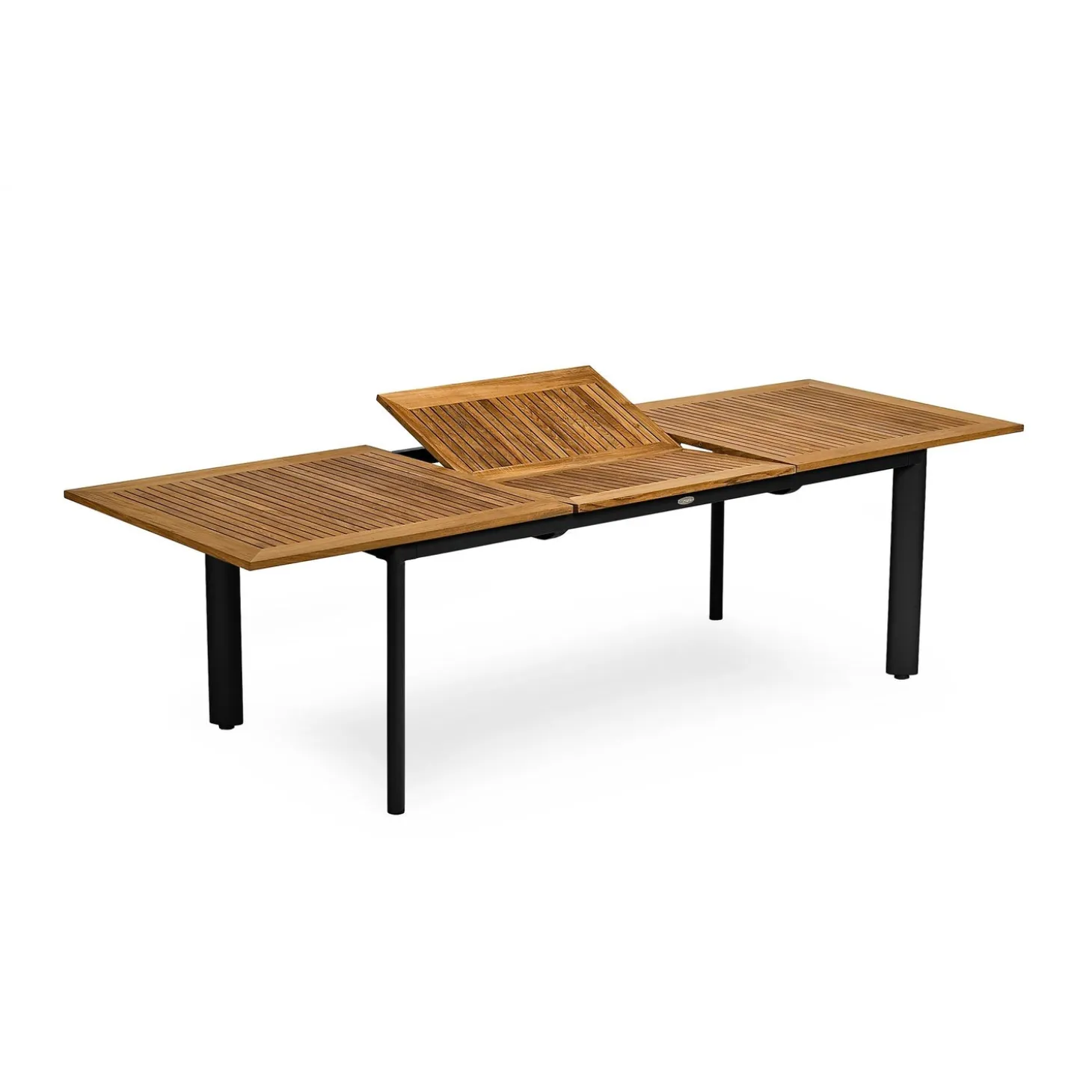 Nydala Utebord 96x200/280 cm Svart/Teak