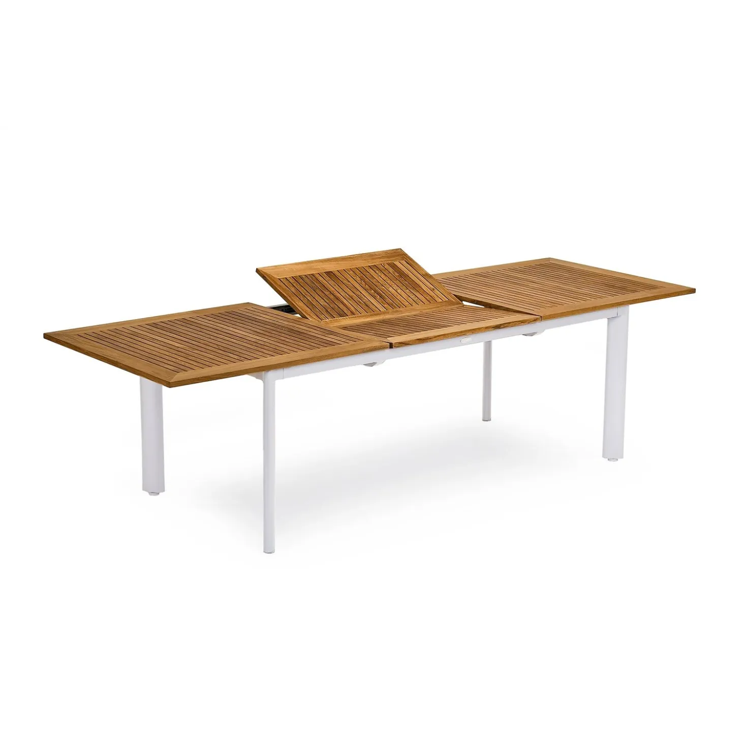 Nydala Utebord 96x200/280 cm Vit/Teak