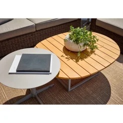Olive Soffbord 110x80 cm Khaki/Bambu