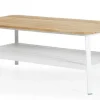 Olivet Soffbord 150x75 cm Vit/Teak