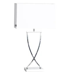 Omega Bordslampa 69 cm Krom/Vit