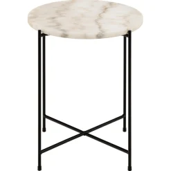 Opera Sidobord 42 cm Vit marmor