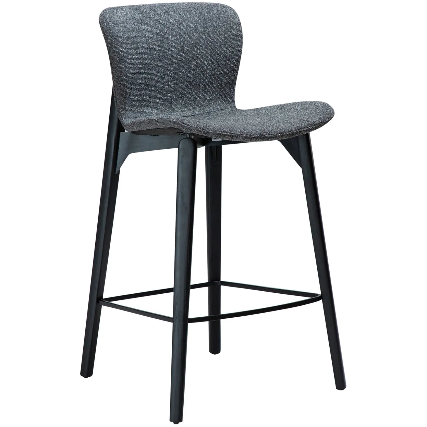 Paragon Barstol Pebble Grey Bouclé, Black 68 cm