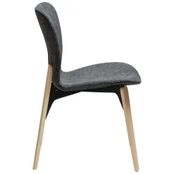 Paragon Stol Raven Black bouclé, Light Oak