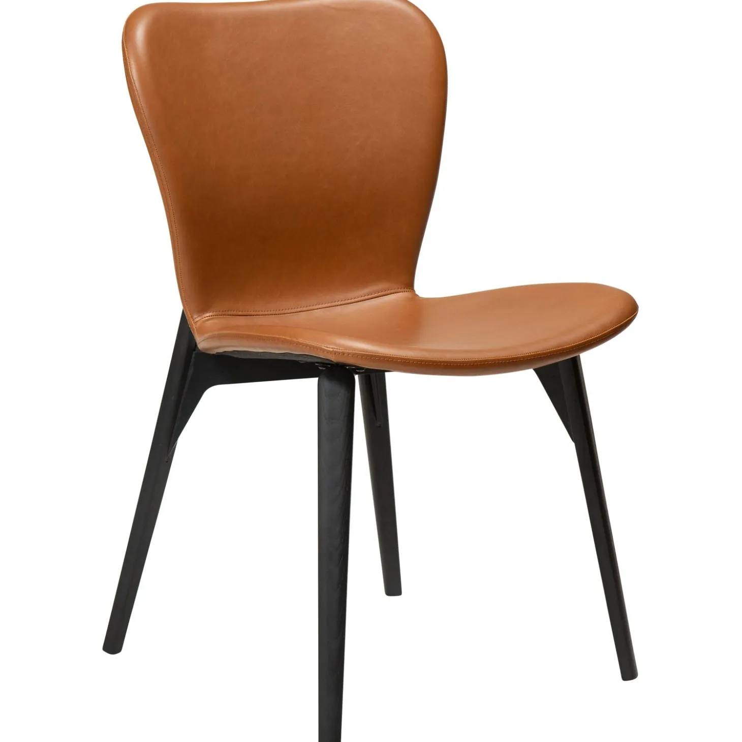 Paragon Stol Vintage Light Brown Art.Leather, Black Ash