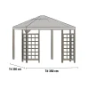 Paviljongtak till Hov Grå, 350 cm