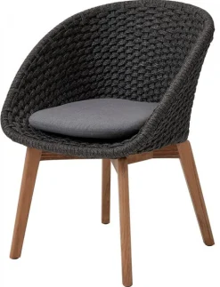 Peacock Stol Dark Grey/Teak